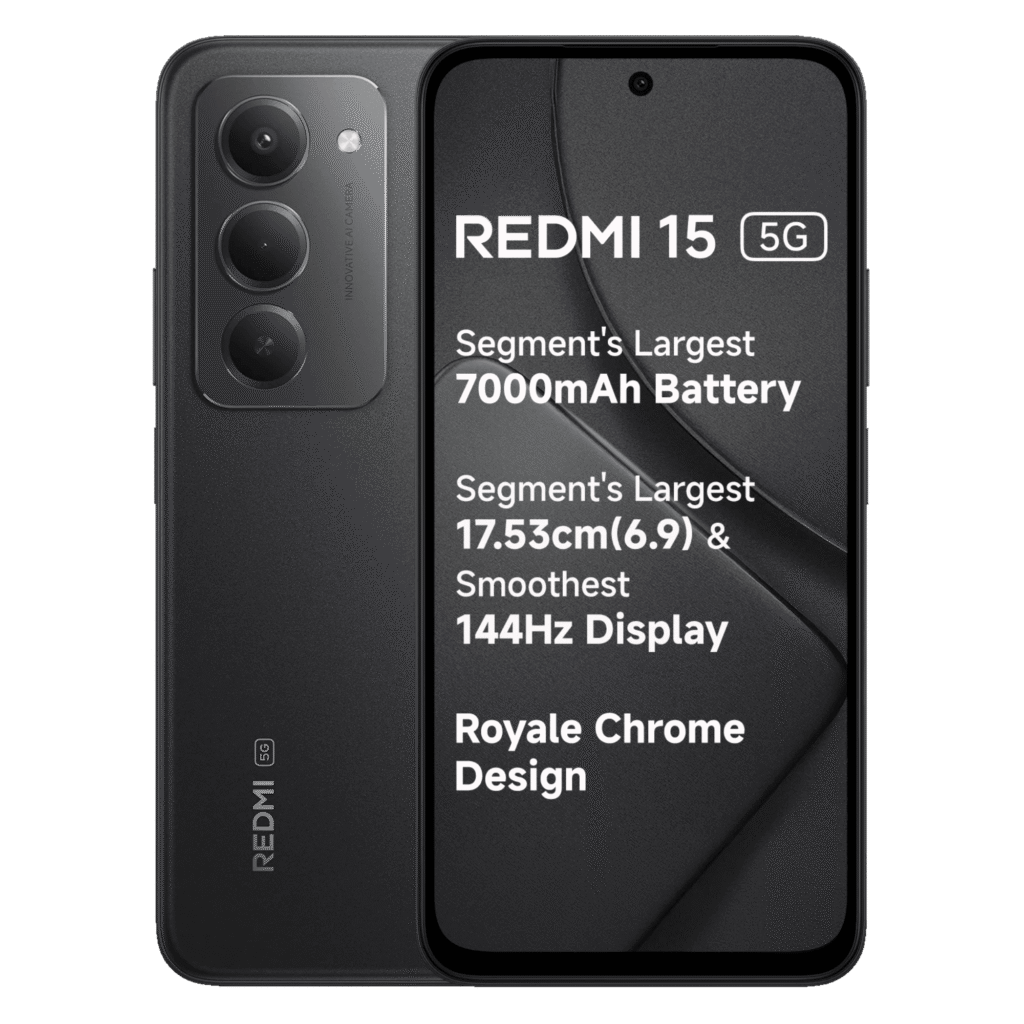 Redmi-15-5g-midnight-black-8gb-256gb-Front-Back-View